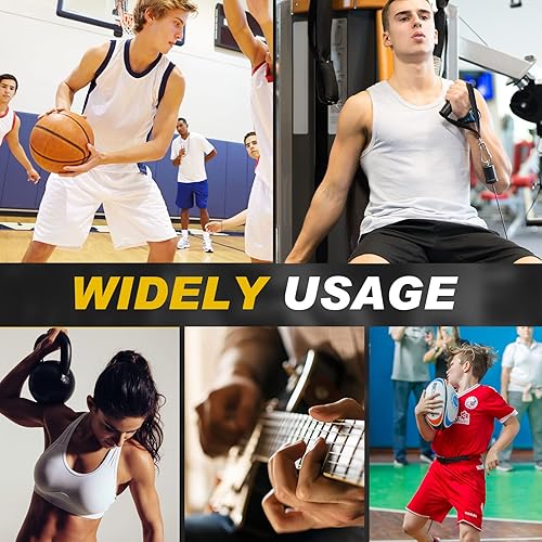 Miniatura 7 de Wettarn Juego de 7 unidades de entrenamiento de fuerza de agarre de 50 a 350 libras de metal fortalecedor de agarre de mano antideslizante