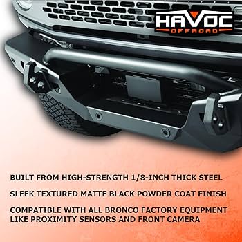 bravo21 ZROADZ Bronco Baja Bar Mid-Width Steel Bumper 2021-2025