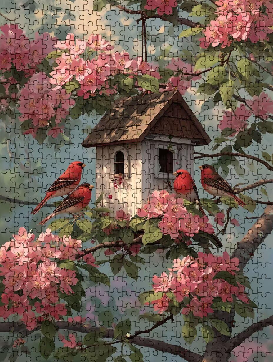 PáJaro De CabañA Puzzle 3000 Piezas, Rompecabezas Adultos Puzzle, 3D Un Rompecabezas, Desafiante Puzzles de Decoración Juego de, Juego Educativo para Toda la Familia, para Regalo Decoración FNKL7-1040