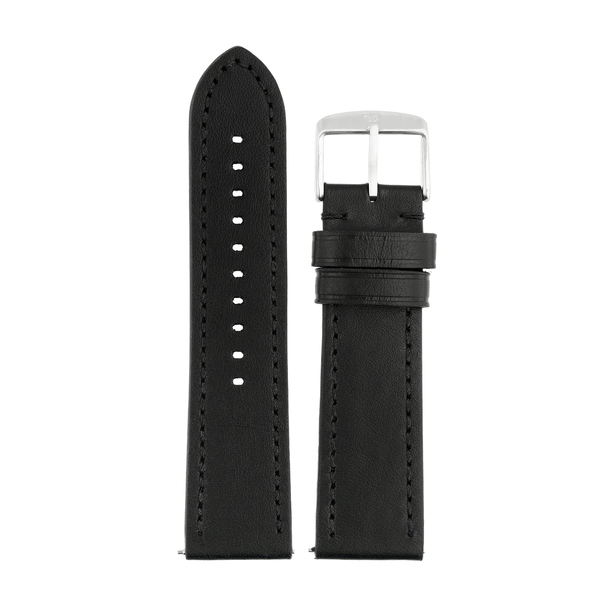 Titan 24 mm Black Genuine Leather Strap for Men (B0919ZKF4H) Amazon Price History, Amazon Price Tracker