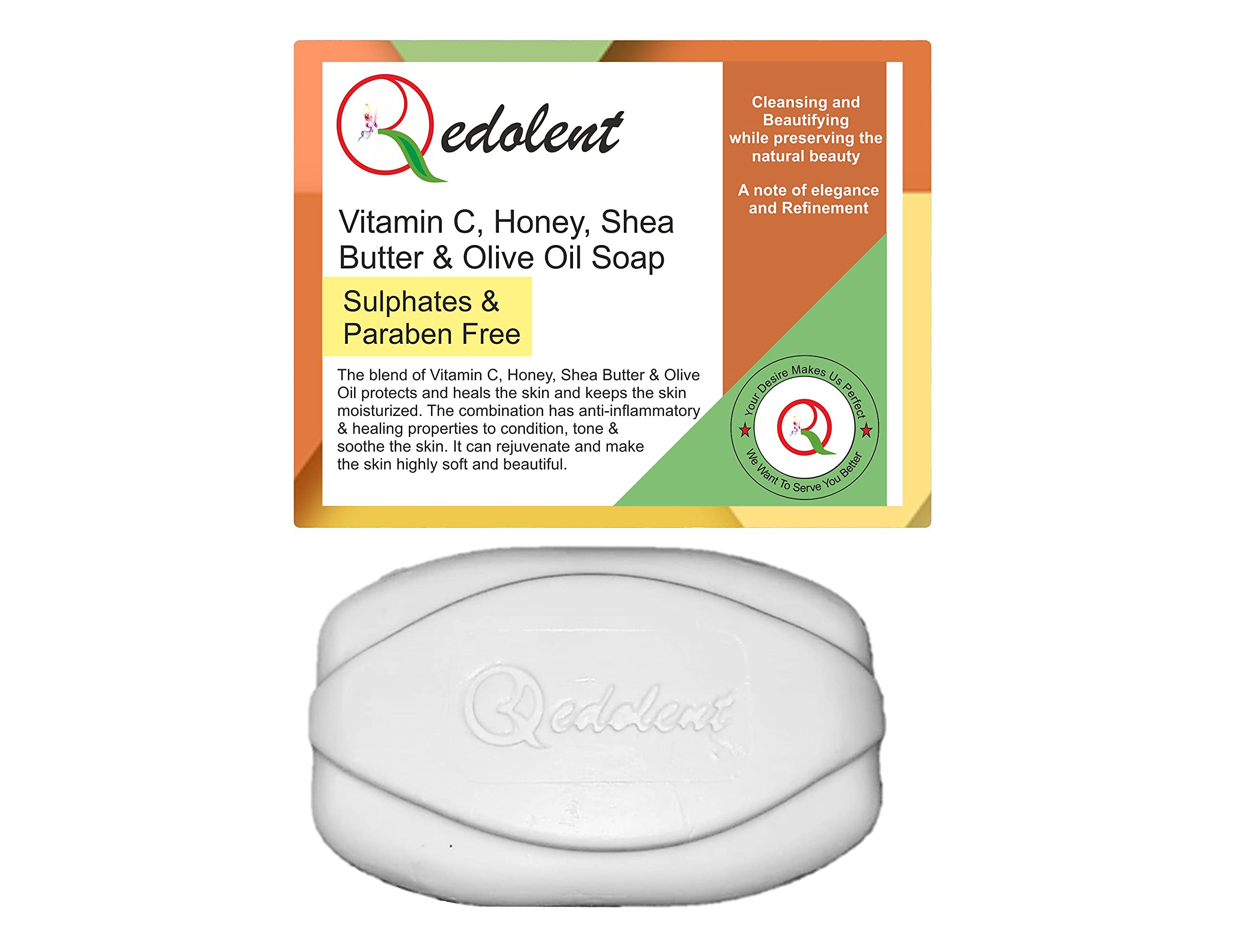 Redolent Cosmetics WorldVitamin C Honey Shea Butter & Olive Oil Soap Control Hairfall (6 X 100 gm)