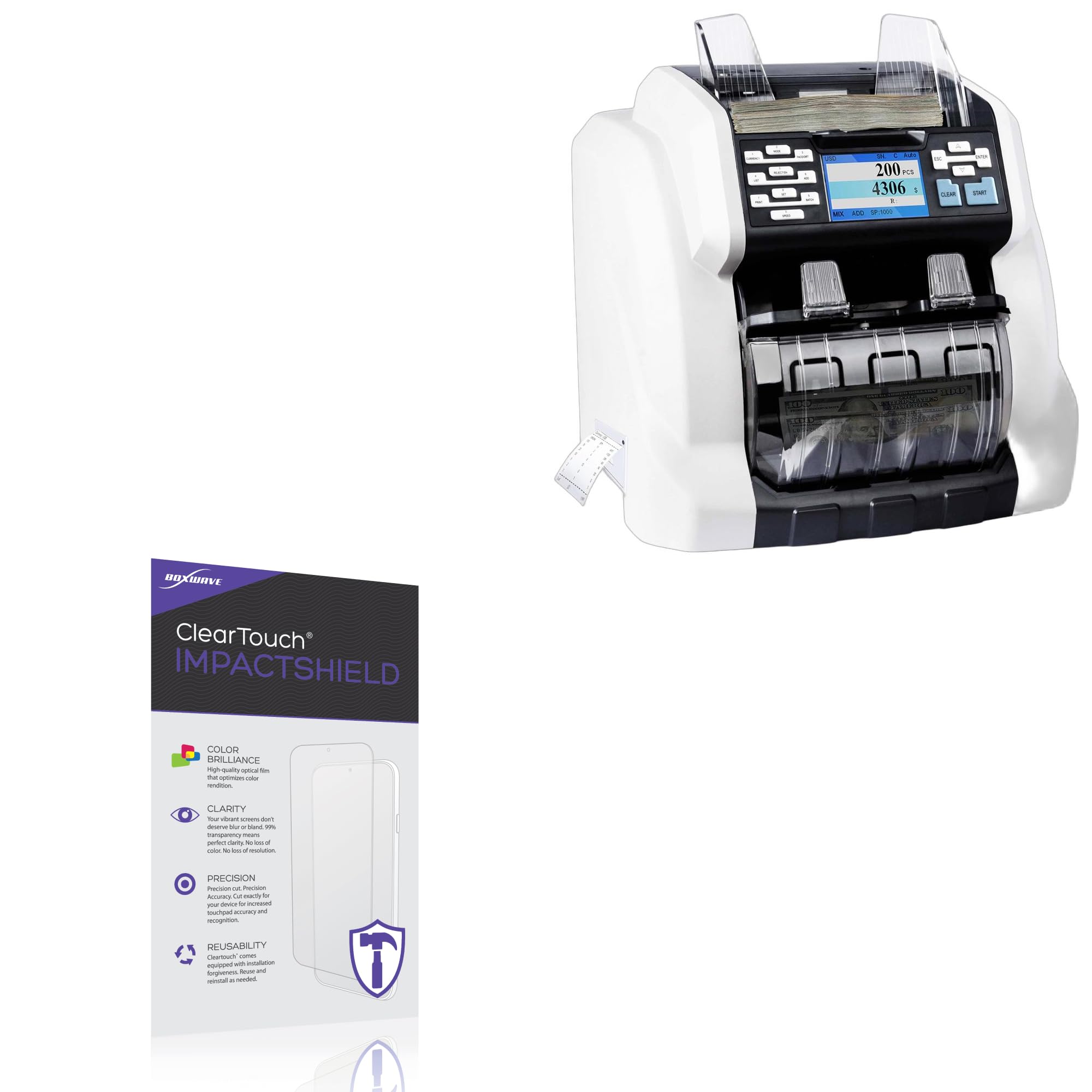 BoxWave Screen Protector Compatible With Ribao Technology BCS-160 - ClearTouch ImpactShield (2-Pack), Impenetrable Screen Protector Flexible Film