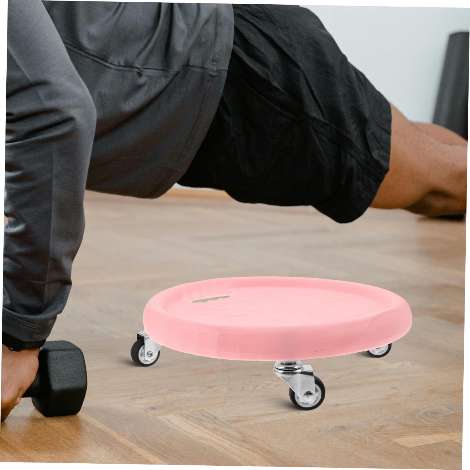 Rueda de Ejercicios Abdominales Rosa para Entrenamiento de Core