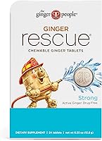 Vista 1 de Ginger Rescue - Tabletas masticables de The Ginger People – Salud digestiva sin medicamentos, tabletas masticables, fuerte sabor a jengibre, 0.55