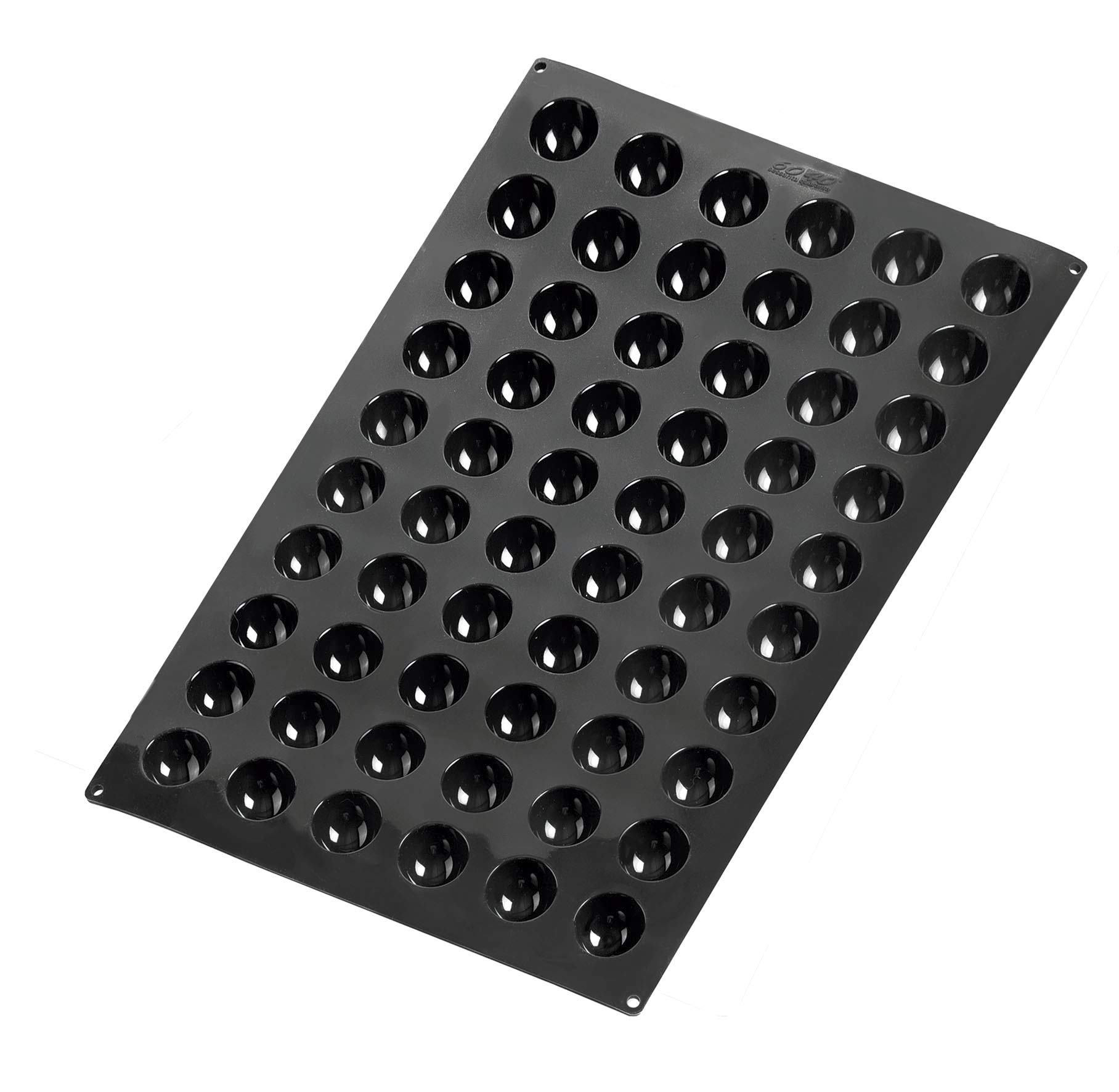 Lacor 66747 - Molde semierférica de 60 cavidades para horneado - Repostería | En silicona flexible, repostería con desmoldado fácil; libre de BPA, con 10 ml de capacidad, práctico y fácil de guardar