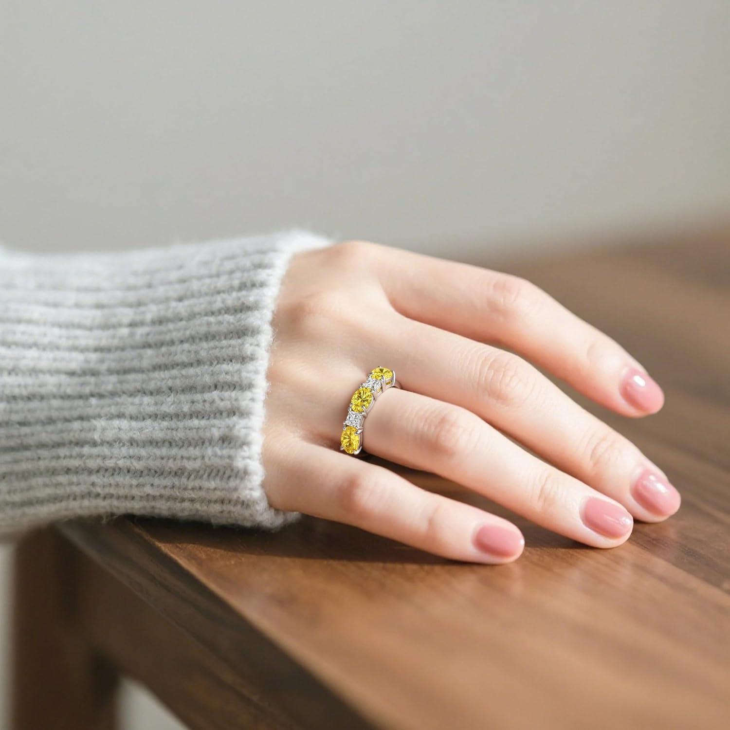 925 Sterling Silver Birthstone Rings for Women - Adjustable Size Women Jewelry Birthday Gifts for Girlfriend,Wife,Mom - Image 4