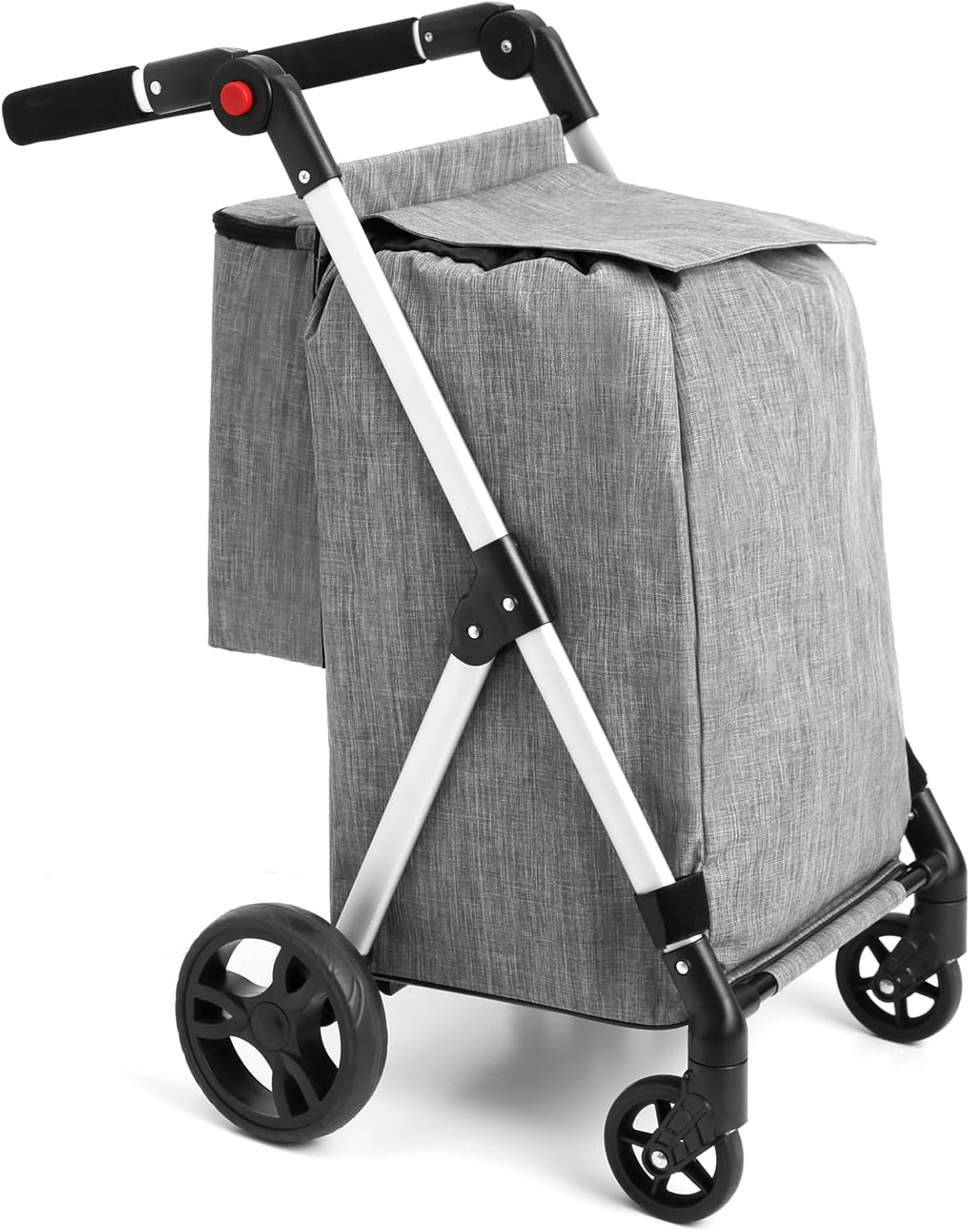 Kiffler Foldable Shopping Cart with Wheels, Groceries Cart with