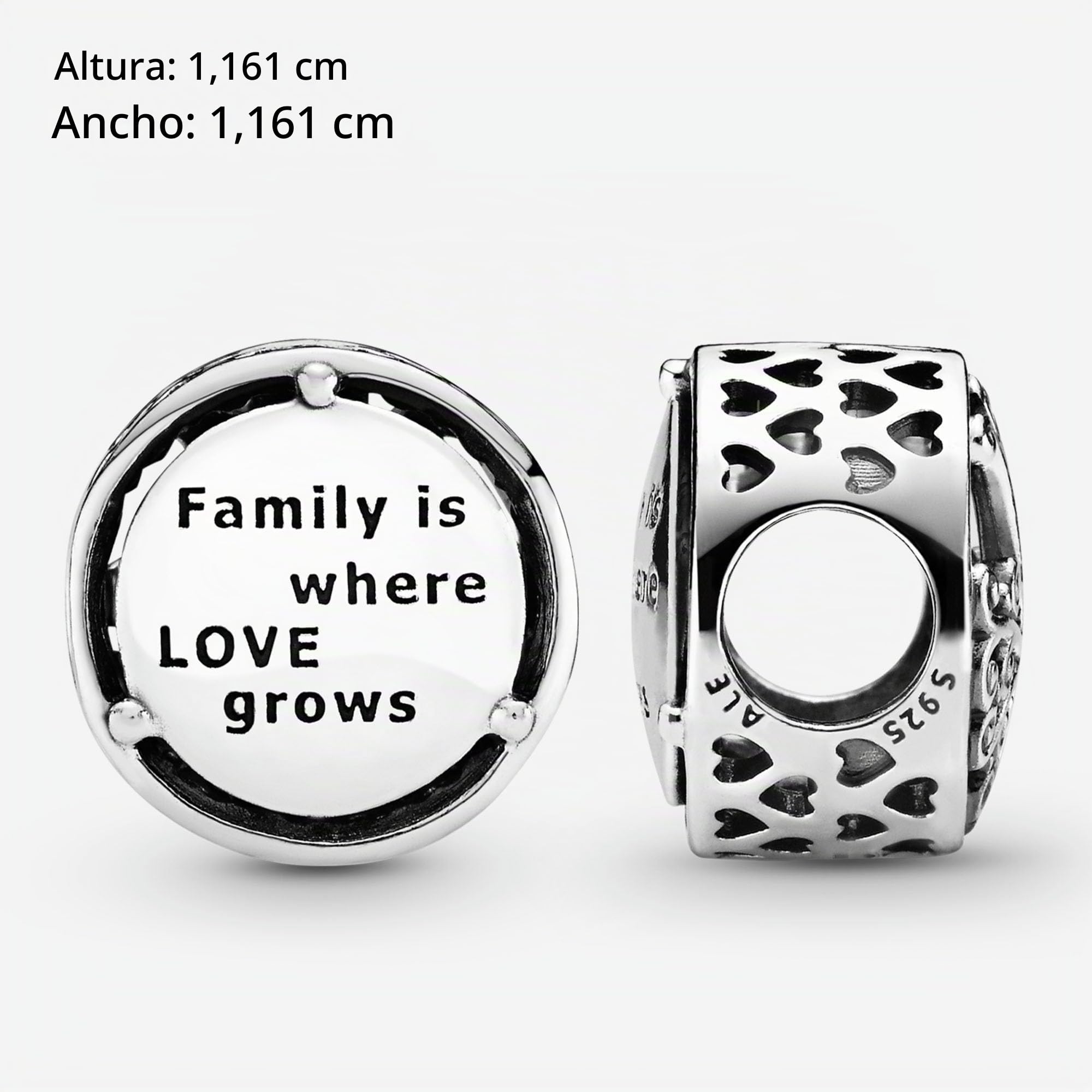 Pandora Moments Women's Sterling Silver Openwork Family Roots Charm Bracelet Charm