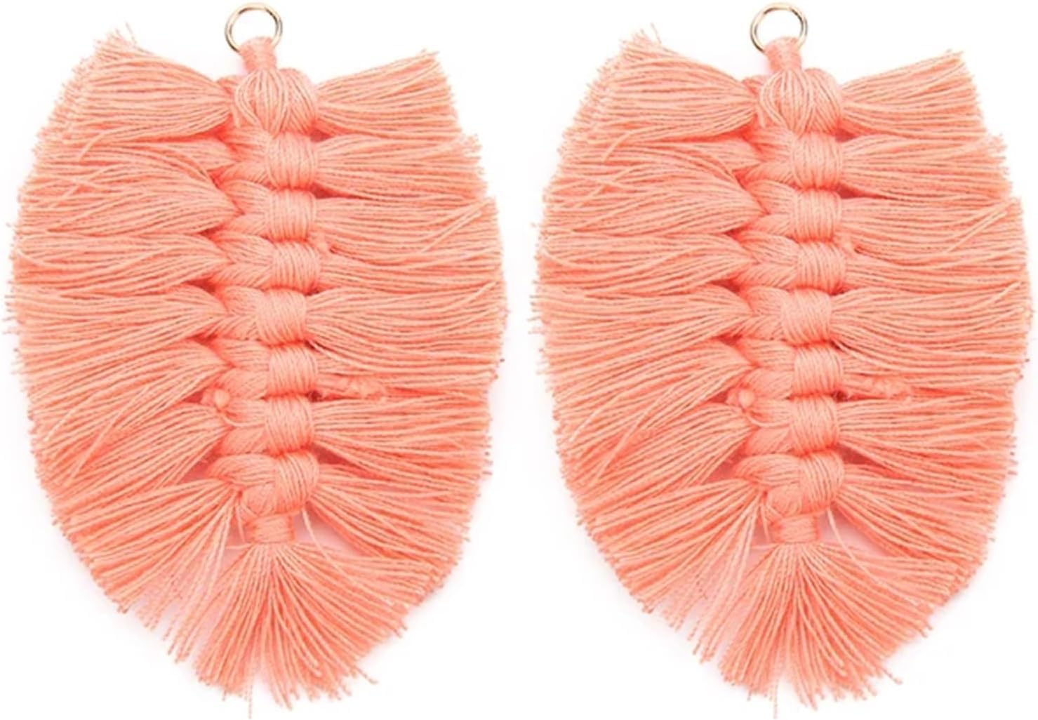 Tassels，Tassels for Decoration，4Pcs/Lot Style Leaf Shape Tassels Colorful Charm Tassels for DIY Sewing Crafts Curtain Decorative Bag Clothing Accesso(Pink)