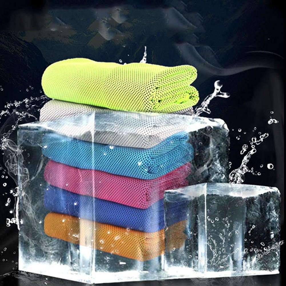 Tossper As The Picture Shown 6Pcs Ice Towel Stay Cool Microfiber Ice Cooling Blanket For Sports Gym Swimming Yoga Football Running Travel Camping