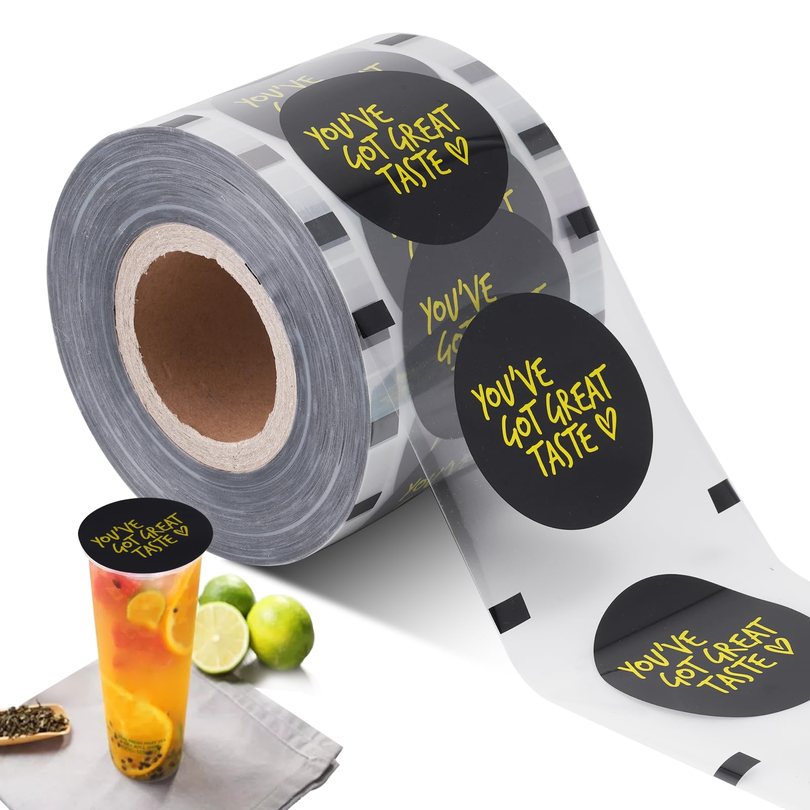 MXBAOHENG Pellicola sigillante per tazze 90-95MM Pellicola sigillante bubbletea 3000 pezzi Pellicola sigillante speciale in PP per bicchieri di plastica per negozi di bevande per succhi, tè, caffè