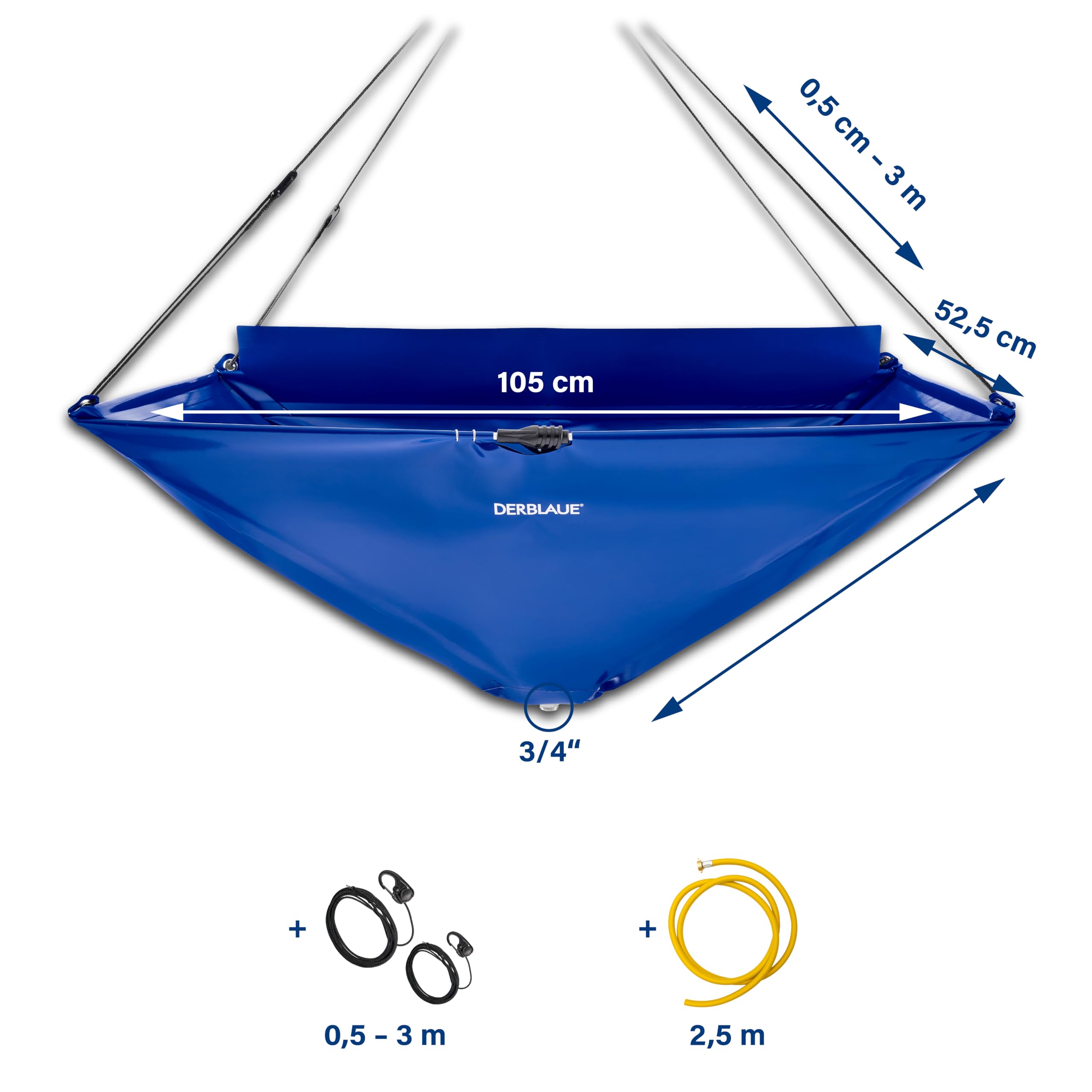 DERBLAUE® Falt-Trichter für Klimaanlagen Service und Wartung an Split-Innengeräten, 105 cm x 52,5 cm