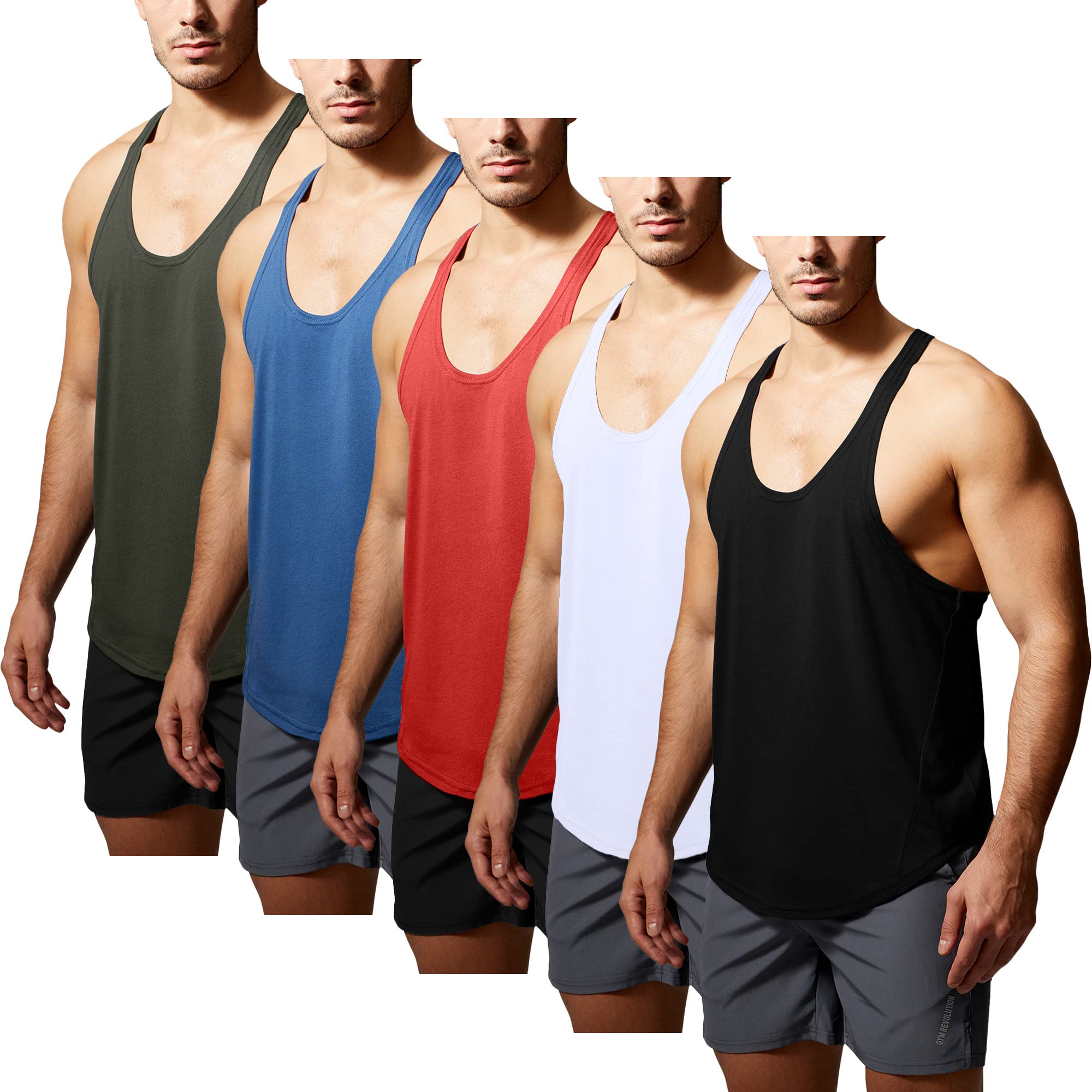 Gym Revolution Men's Workout Sleeveless Shirts Muscle Hooded Tank Gym Fitness Quick Dry Sleeveless Hoodies