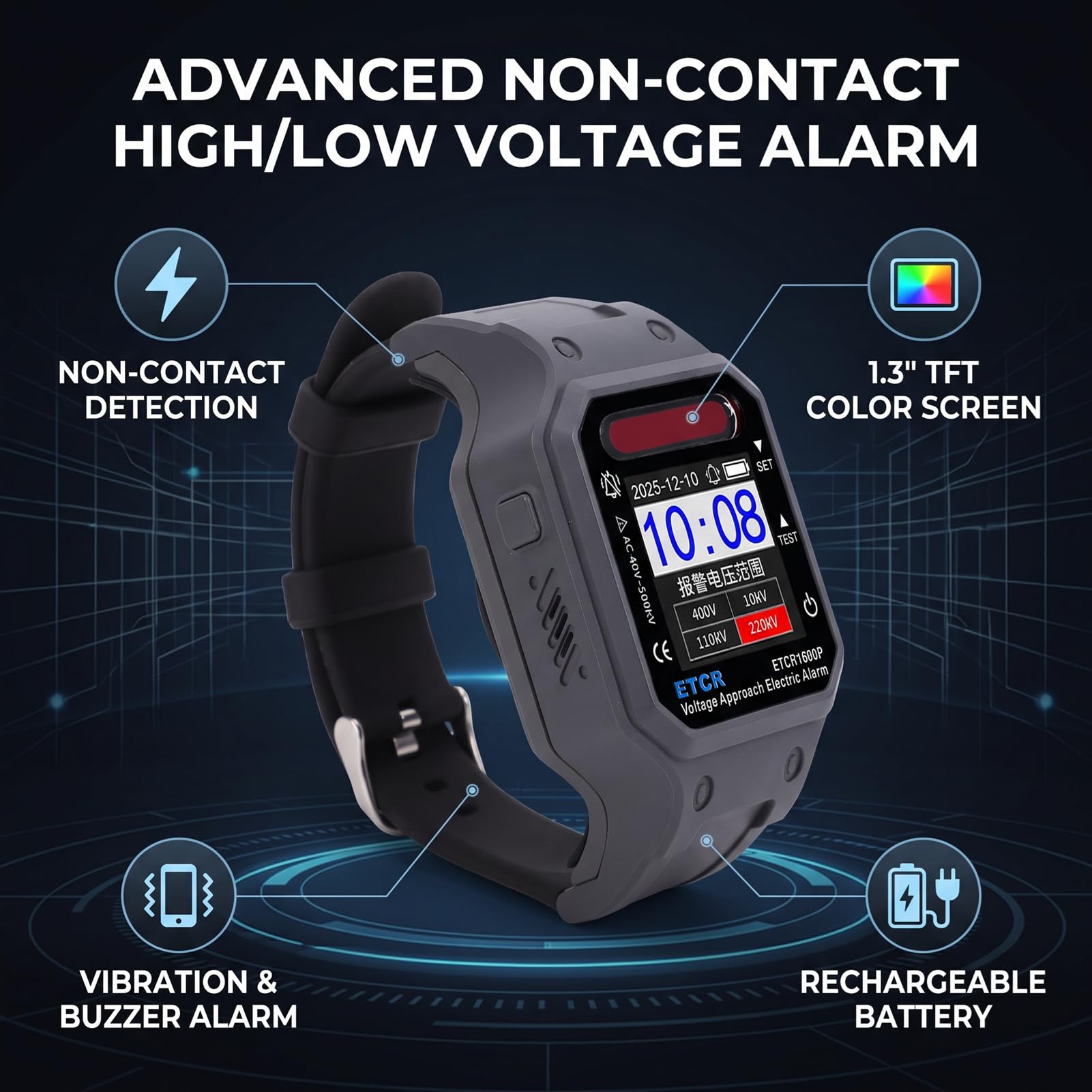 Detector de Voltaje sin Contacto de Muñeca 400V