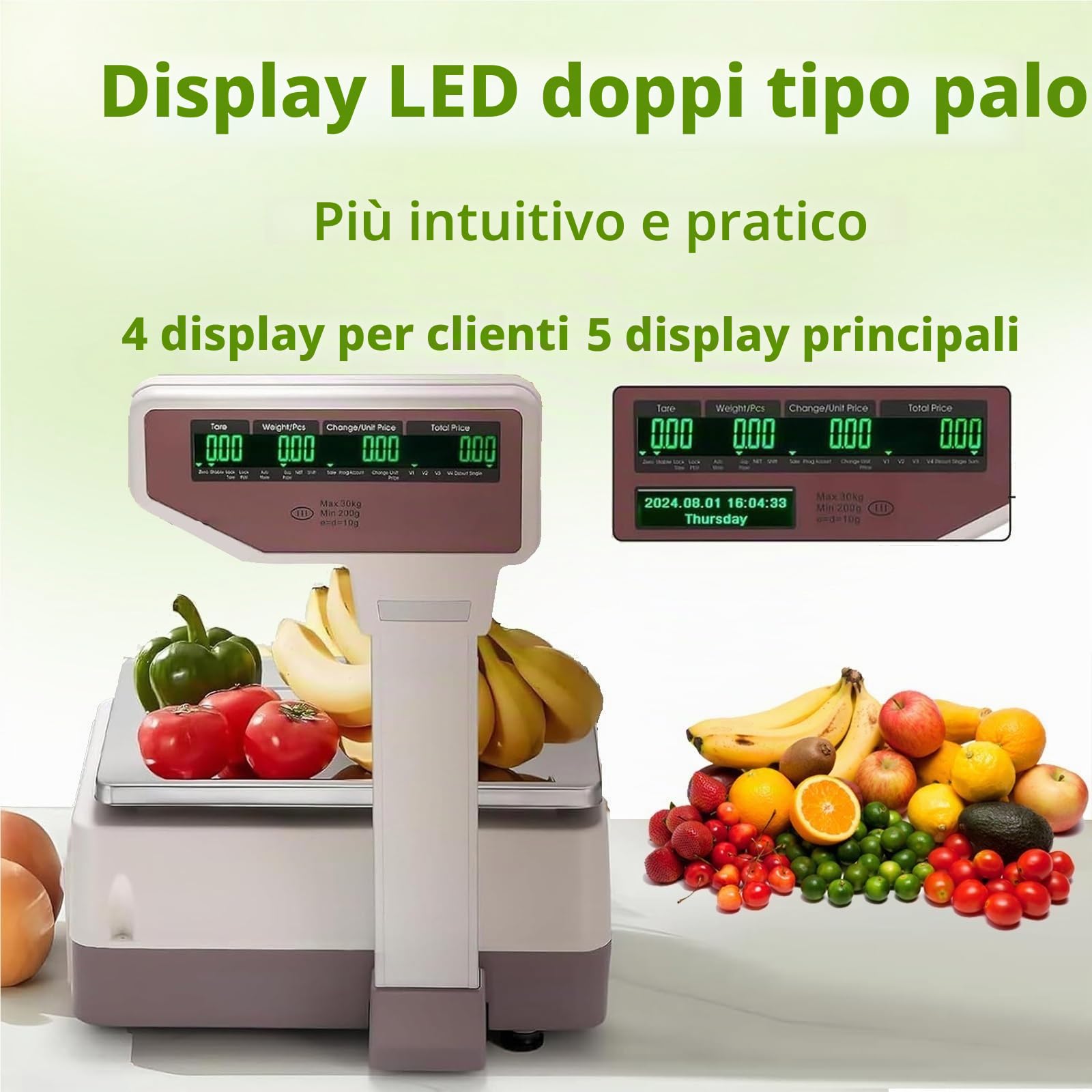 Bilance digitali per codici a barre con stampante per etichette e scontrini, bilancia per la stampa di etichette,Bilancia for stampa di etichette elettroniche