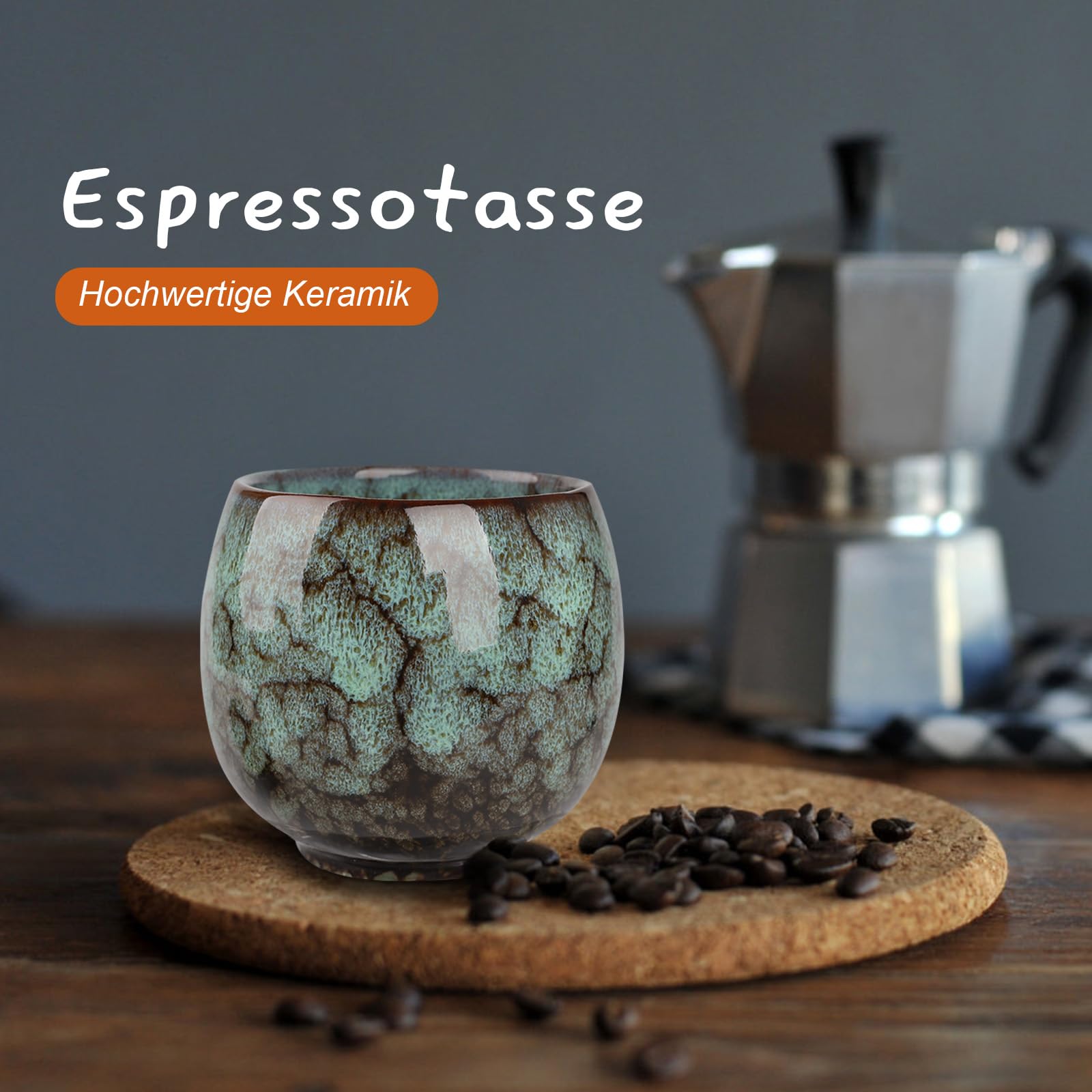 Lot De 5 Tasses à Expresso En Faïence De 50 Ml - Faites à La Main, Design Moderne, Passe Au Lave-vaisselle