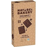 Vista 1 de Nature’s Bakery Barras de Brownie de Doble Chocolate, Granos Enteros, Dátiles y Cacao, a Base de Plantas, Sin Lácteos, Barra de Snack, 1 caja con 12