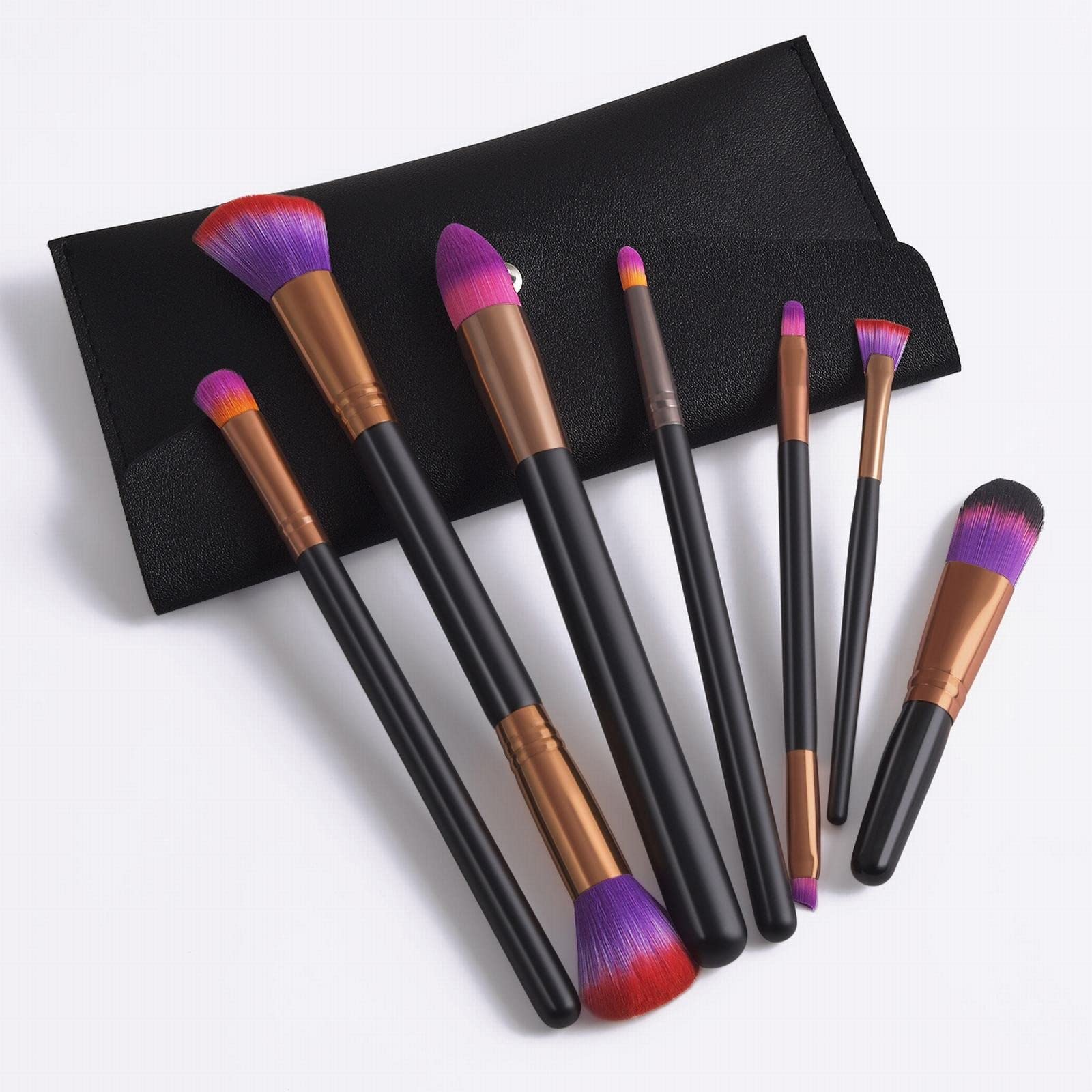 Juego de maquillaje avanzado, juego de brochas sintéticas para base de maquillaje, polvos y sombras de ojos, minijuego de brochas de maquillaje para principiantes, brochas de maquillaje de belleza, br