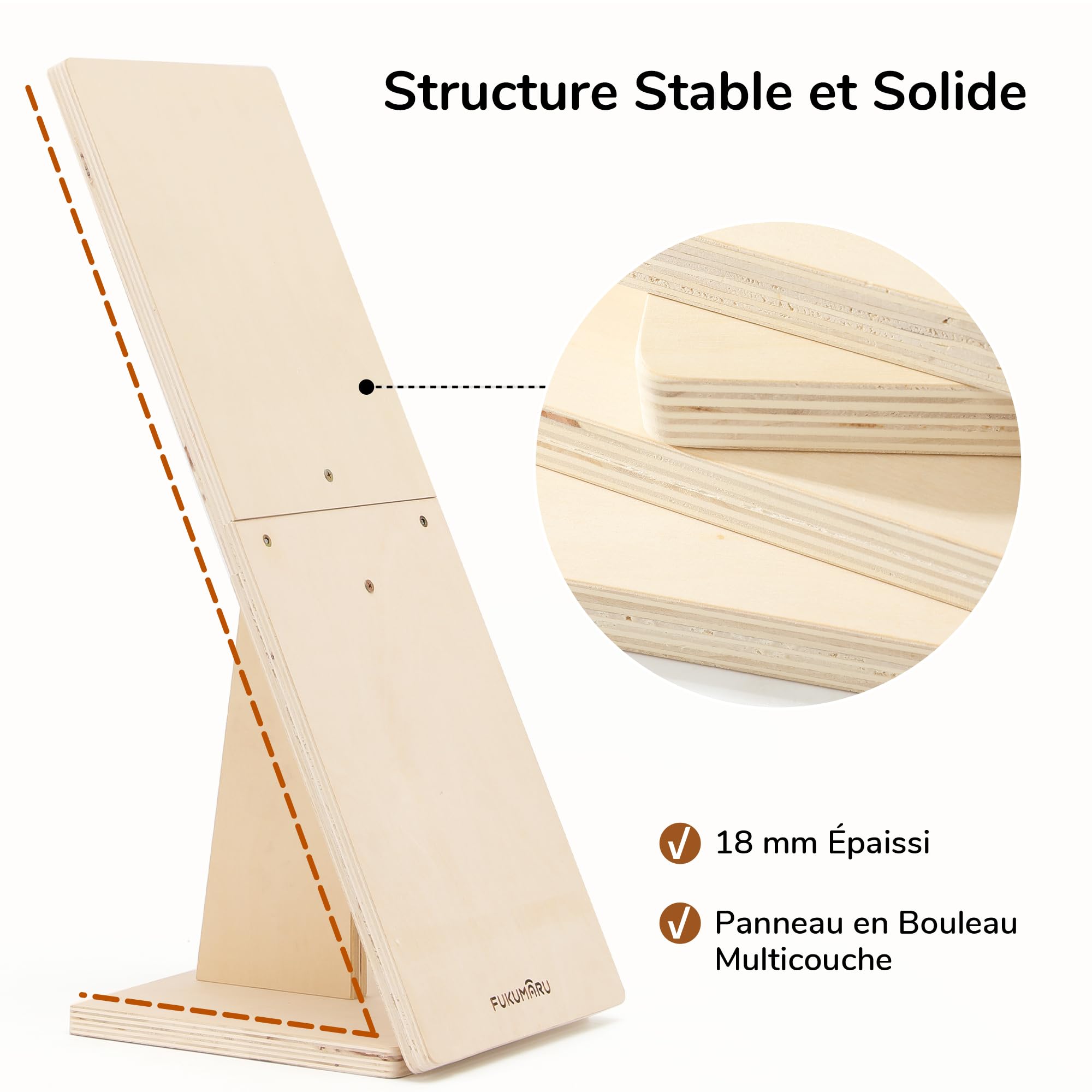FUKUMARU Griffoir pour Chat, 60 cm en Sisal Naturel avec Rampe, Tapis Griffoir Interchangeable, Cadre en Bois Robuste en Forme de L, Protection des Meubles