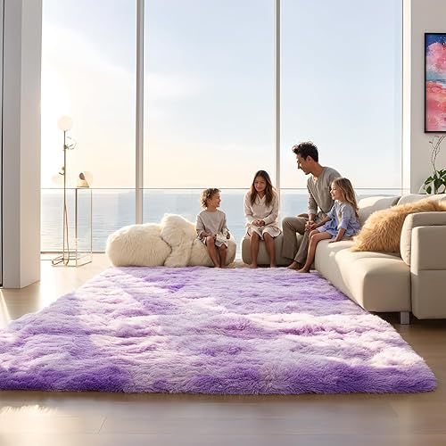 Miniatura 44 de Tapetes para sala de 6 x 9, tapetes de pelo largo grandes y suaves, tapete de área afelpado para dormitorio, decoración estética del hogar para Gris