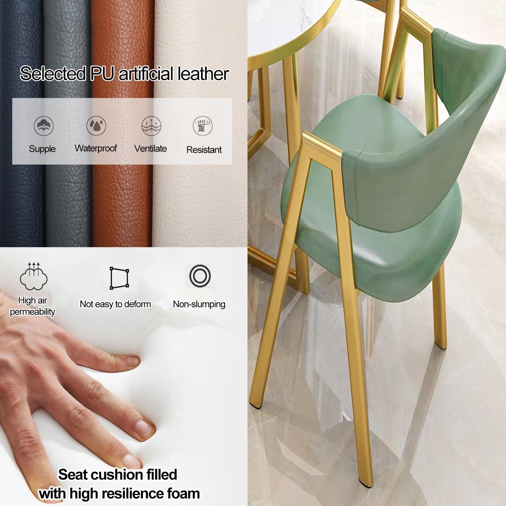 Set Tavolo Da Pranzo, Tavolo Da Pranzo Rotondo Set Con 4 Sedie, Tavolo Da Conferenza, Combinazione Tavolo E Sedia, Set Sala Da Pranzo, Ideale Per Biblioteca, Riunioni E Lounge 80cm ( Color : Yellow )