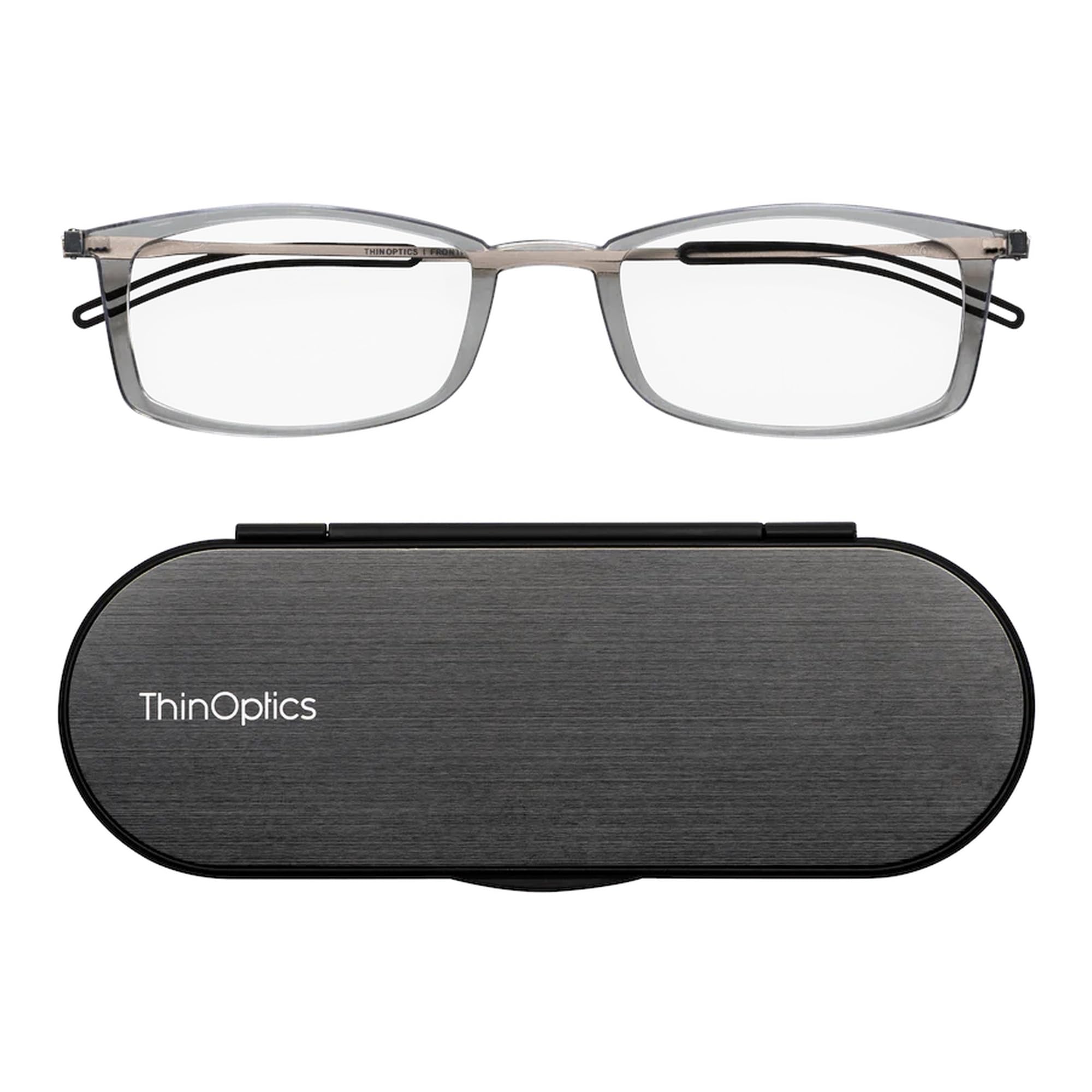 ThinOptics Brooklyn Lunettes De Lecture - Unisexe Homme Femme - Ultra Fines, Compactes Et Légères - Comprend Un Étui Magnétique Milano