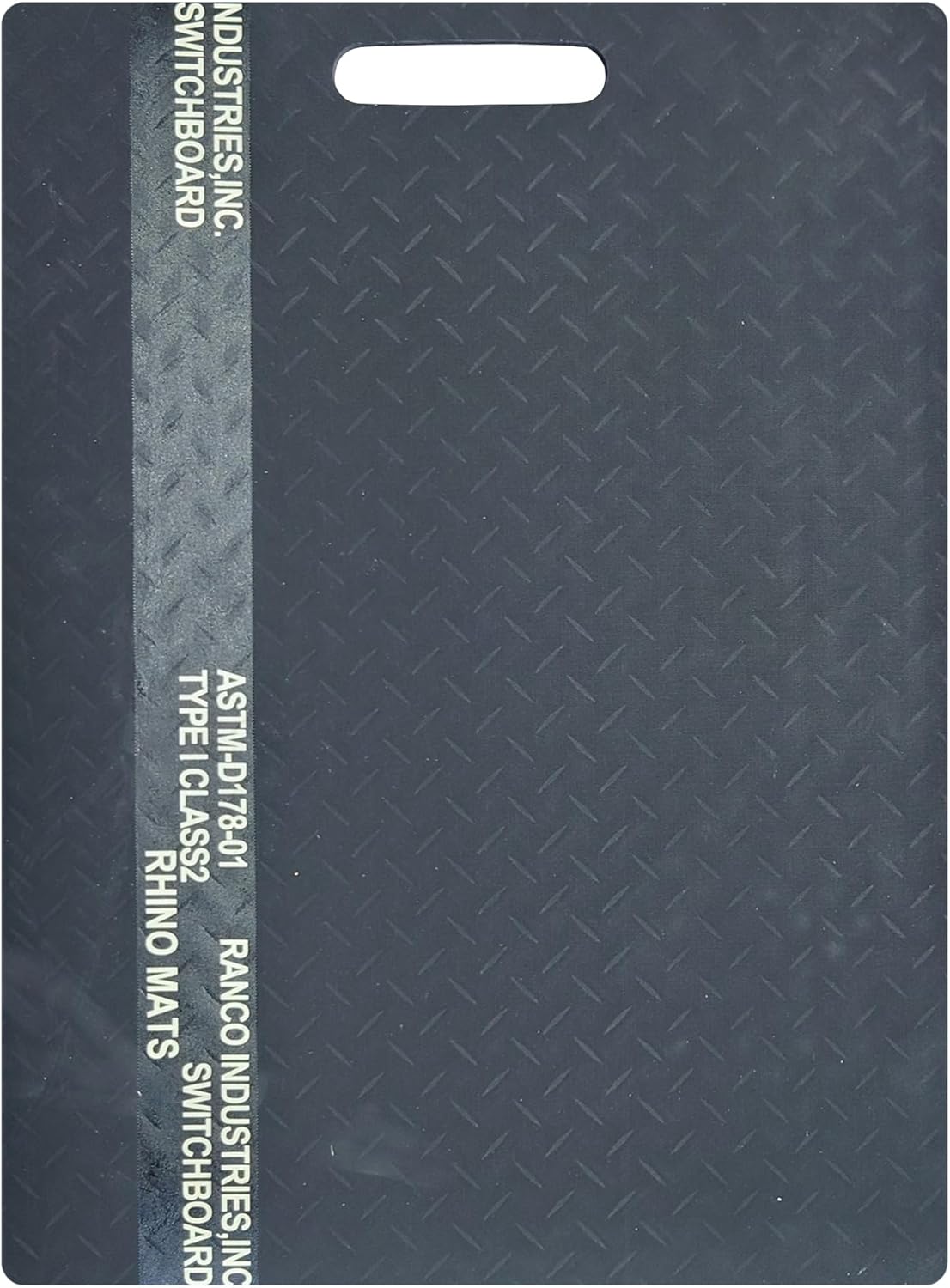Rhino Switchboard Fusebox Safety Mat 1/4" Thick Heavy Duty Diamond Plate and 1/2" Thick Extreme Duty Corrugated Safety Mat (Heavy Duty Black Diamond, 2' x 3' x 1/4") (Patent No.: US D1,097,634 S)