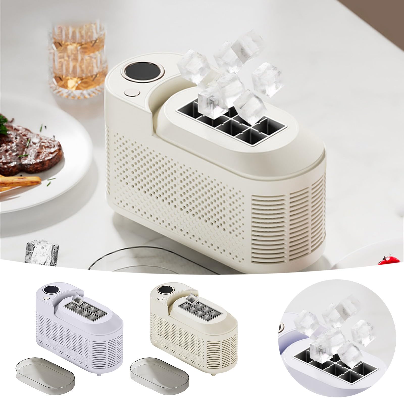 Macchina per il ghiaccio portatile compatta da banco Mini Cube Macchina per il ghiaccio per la casa Dormitorio Camping & Uso Auto 061221