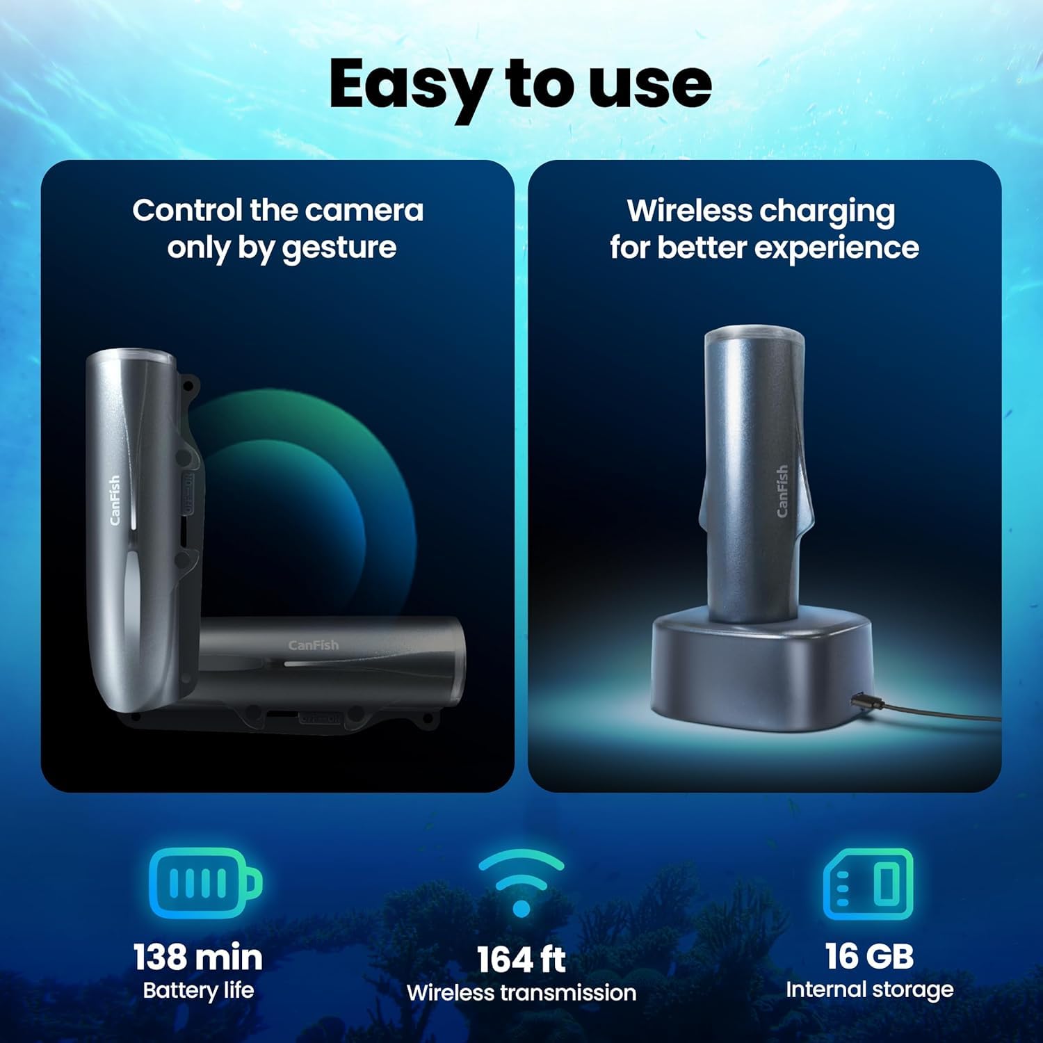 Geneinno CanFish CamX 1080HD 200m Underwater Fishing Camera