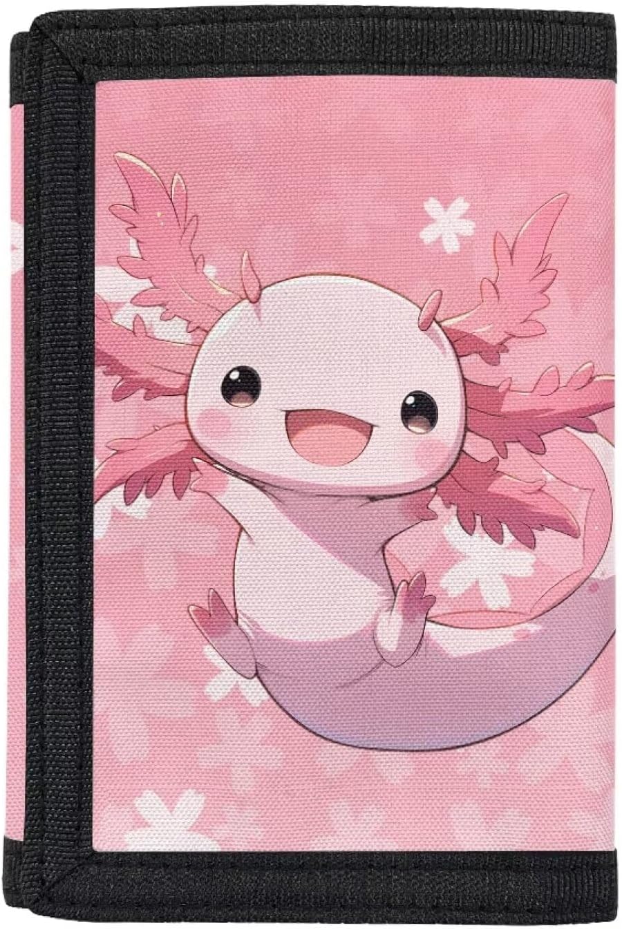 Trifold Wallet for Kids Axolotl Girls Purses for Kids 10-12 Credit Card Holder Wallets Slim Cash Pocket Coin Purse Organizer for Outdoor Travel