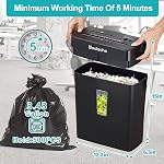 Woolsche Paper Shredder,10-Sheet Cross Cut with 3.43-Gallon Basket, P-4 Security Level,3-Mode Design - Shreds CD and Credit Card,Durable,Fast and Jam Proof for Home Office (ETL Certified)