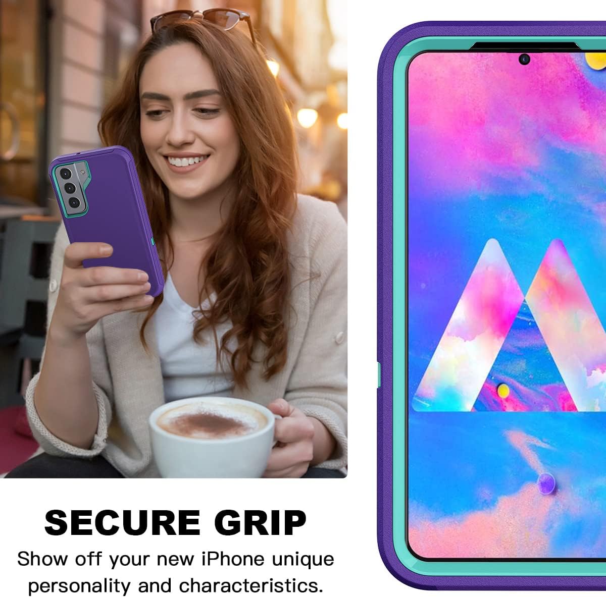 AICase for Galaxy S22 Plus Case with Screen Protector, Heavy Duty Drop Protection Full Body Rugged Shockproof/Dust Proof Military Protective Tough Durable Phone Cover for Samsung Galaxy S22 Plus 6.6“ - Image 6