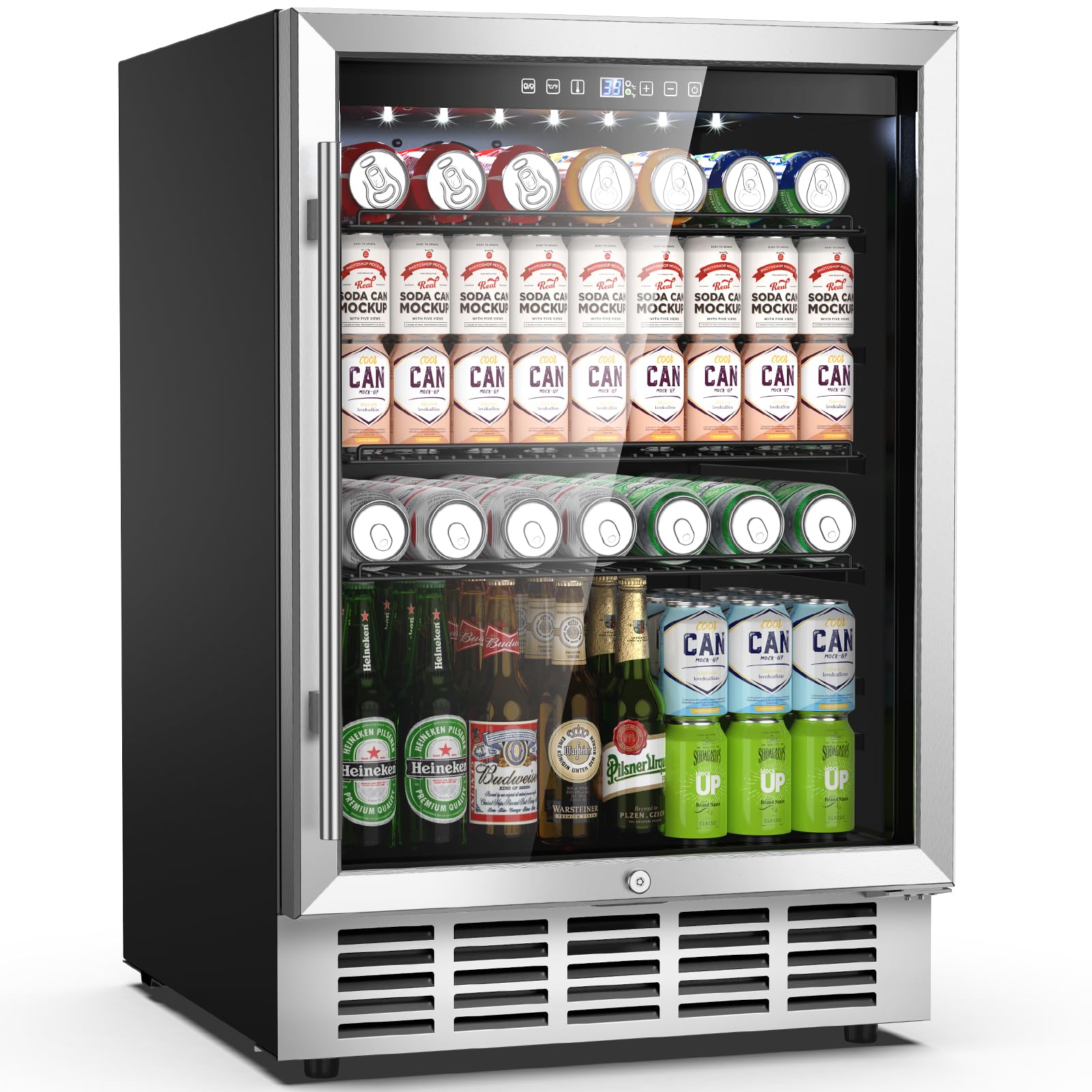 ru-ruru EUHOMY Beverage Refrigerator Large capacity 24 Inch