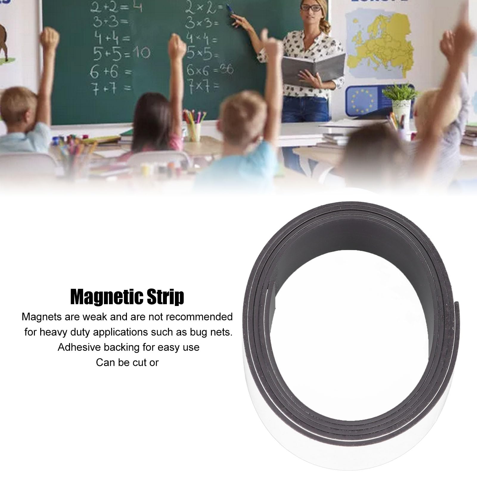 selbstklebende Magnetbandrolle, flexibel und einfach zu schneiden, starker Halt für Heimwerker, Heimbüro und Werkzeugorganisation, 10 m Rolle