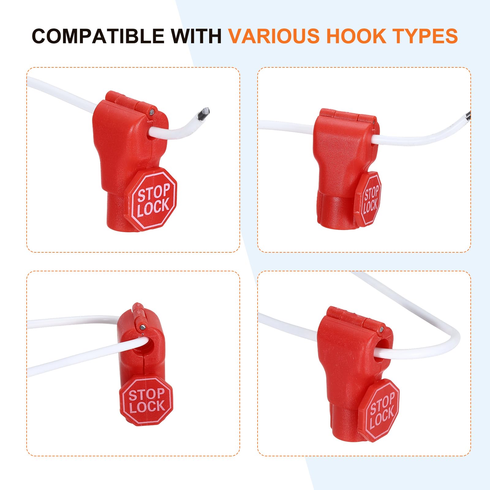 QUARKZMAN 20PcsCrochets À Verrouillage (4mm) PC Aimant Antivol D'Affichage Verrous De Sécurité Outils D'Arrêt Rouges, Pour Magasin De Détail/Centre Commercial/Outils De Garage, Noir