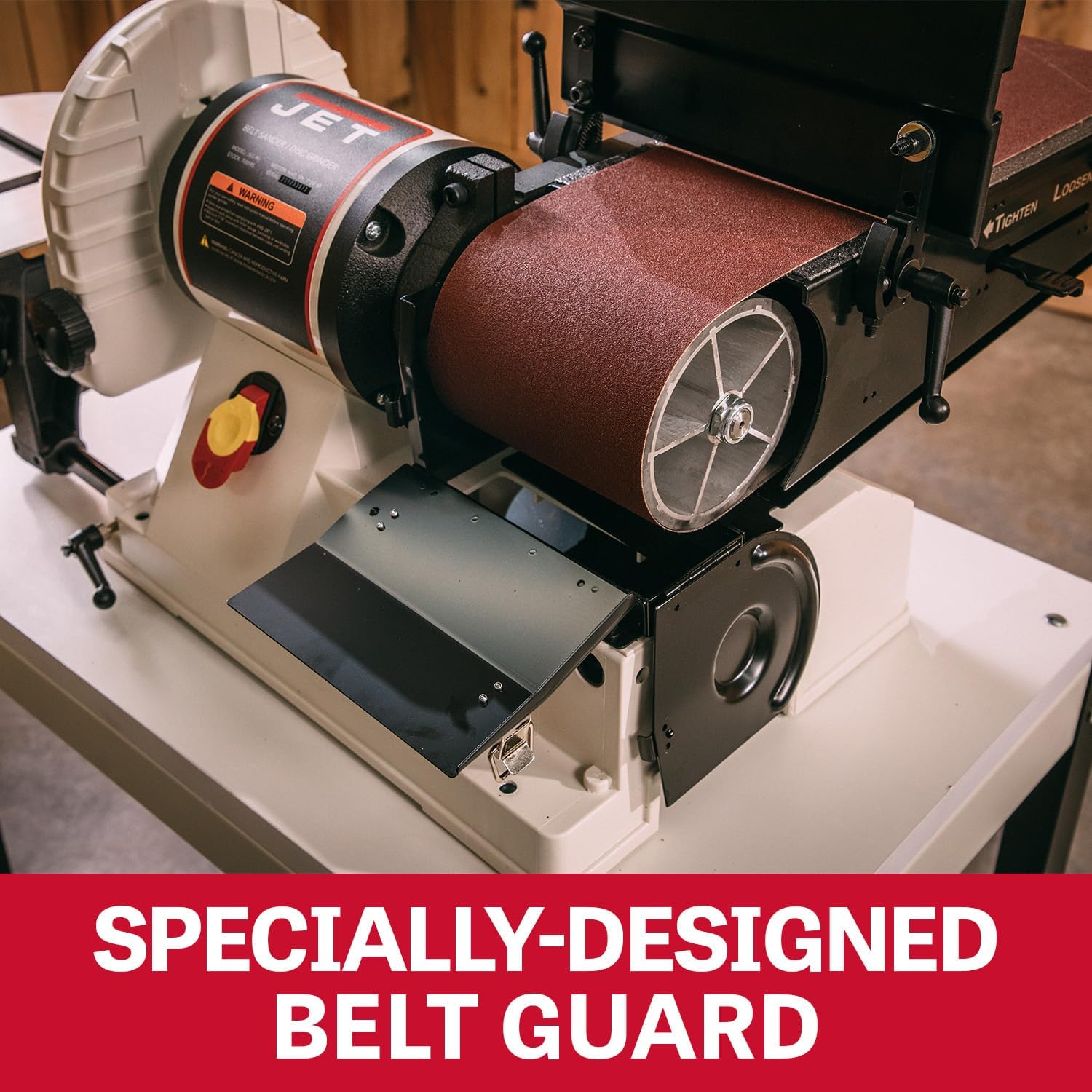 JET 6" x 48" Belt and 9" Disc Sander with Open Stand, 3/4 HP, 1Ph 115V (JSG-96OS)