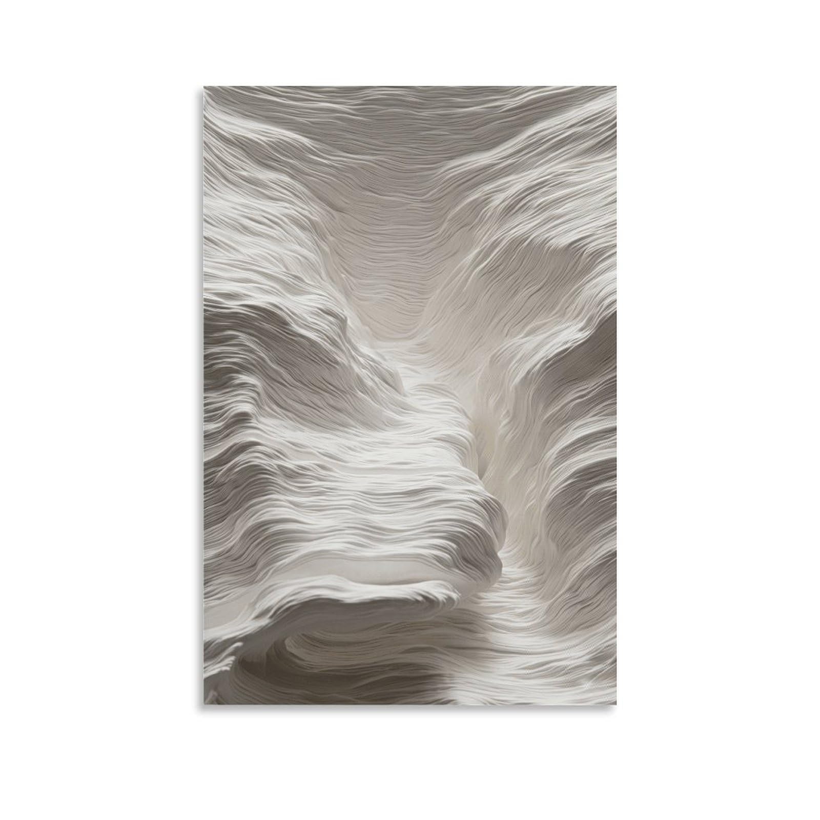 XPASHIQWC Valley Waves Wall Decor Poster Canvas Prints Picture Modern Canvas Wall Art Picture Wall Hanging for Dining Room Kitchen Home Office Decor 20x30inch(50x75cm)