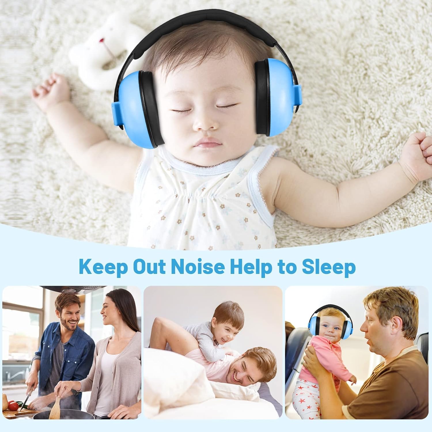 Browse Bliss Baby Noise Cancelling Headphones, Ear Protection Earmuffs for 0-3 Years Kids (BLUE) 4