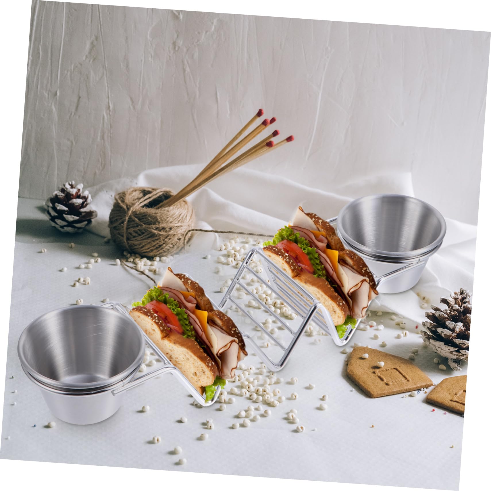 Alipis 1pc Pizza Pie Stand Taco Display Stand Steel Taco Rack Metal Holder Storage Rack