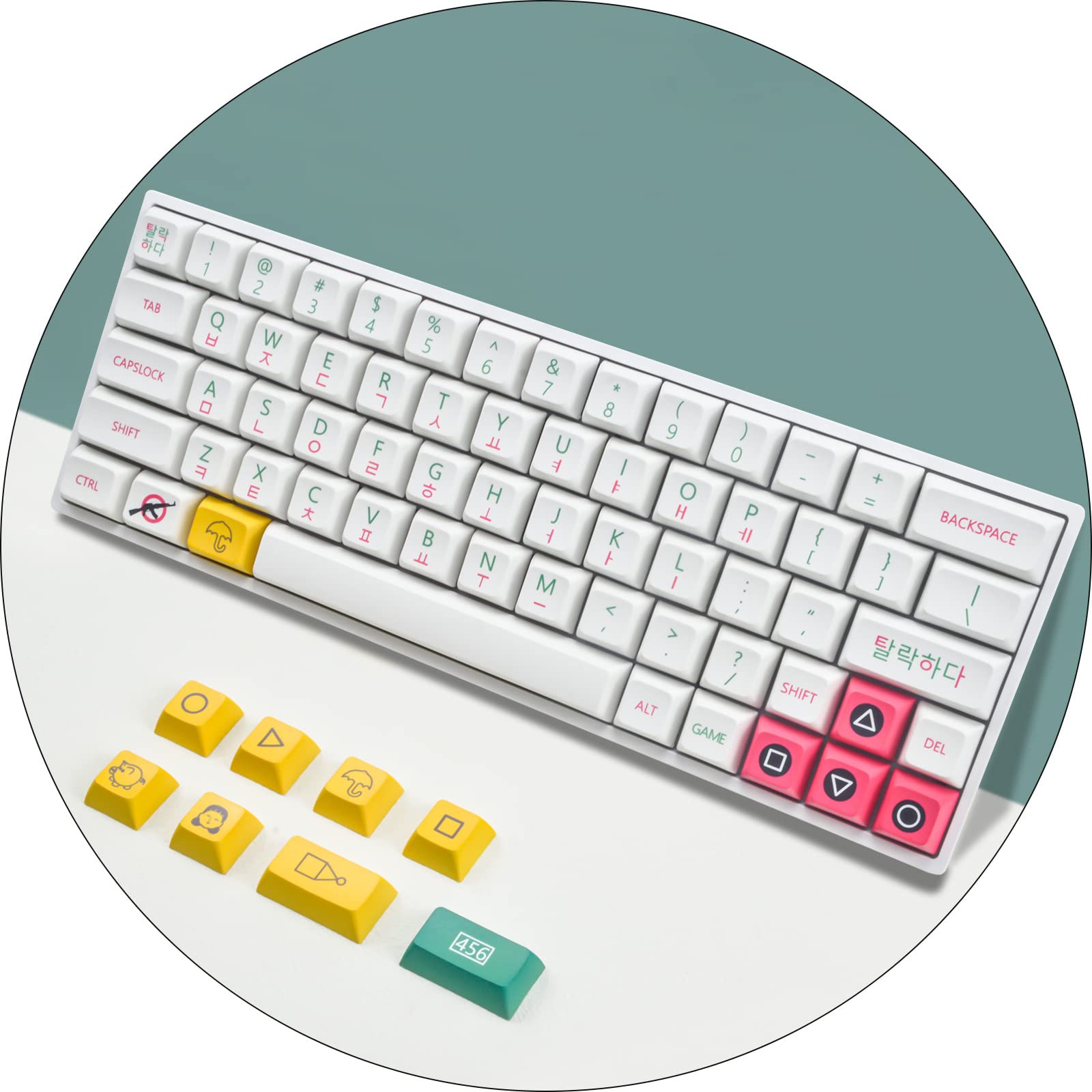 Korean Keycaps,PBT XDA Profile keycap for MX Switches Mechanical Keyboard&Optical Keyboard - 