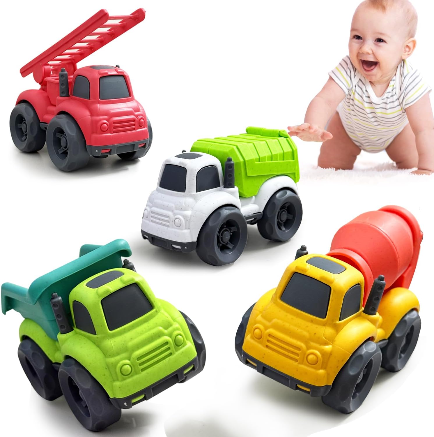 Toddler Toy Cars for 1-3, Toy for Boys 2-4, Toddlers Toy Trucks Dump Truck,BPA Free Outdoor Car Toys for Baby, Birthday Xmas Gifts for 3 4 Year Boy Girl