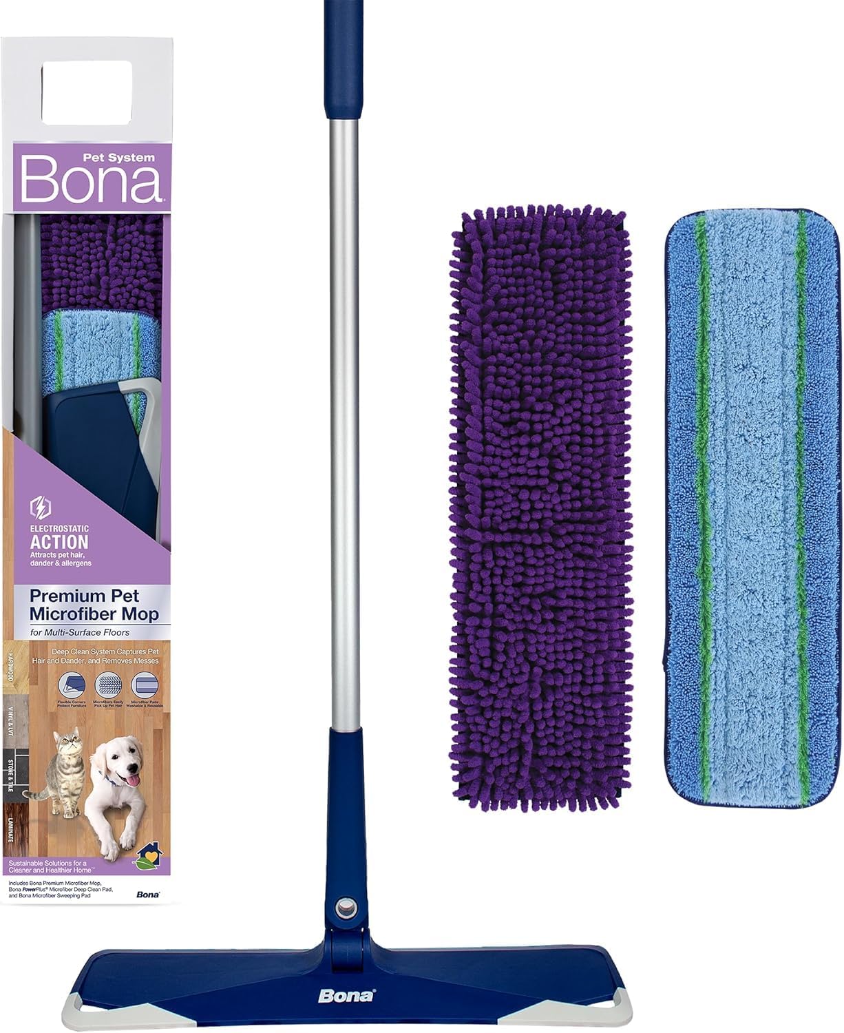 Bona® Pet System Premium Pet Microfiber Mop for Multi-Surface Floors