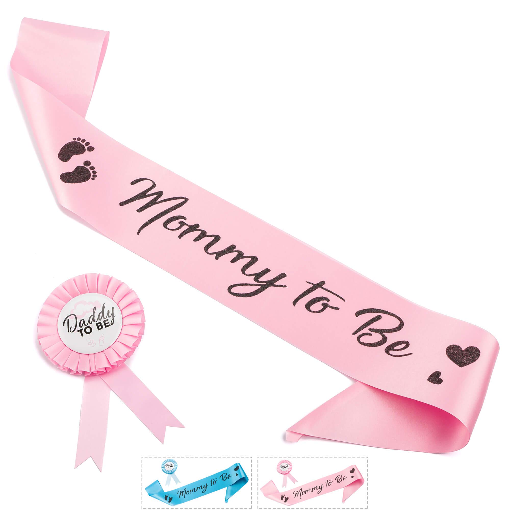 Buy CORRURE Baby Shower Sash and Button Pin for Girl 'Mommy to Be