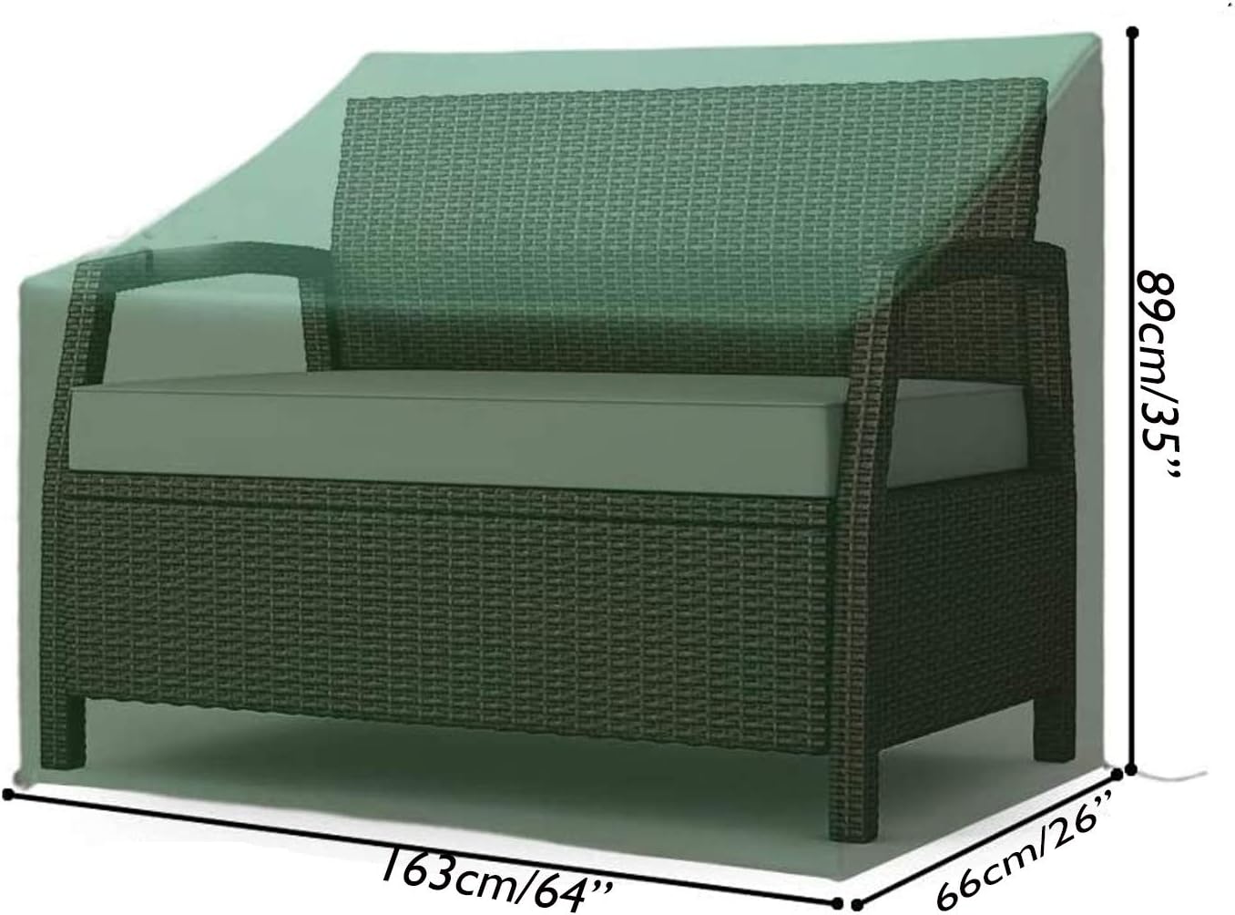 Outdoor Bench Covers, Waterproof Patio Bench Cover 1-4 Seaters Park Benches Cover for Outdoor Furniture Lawn Furniture Cover Bench Sofa Covers Protectors-64x26x35inch