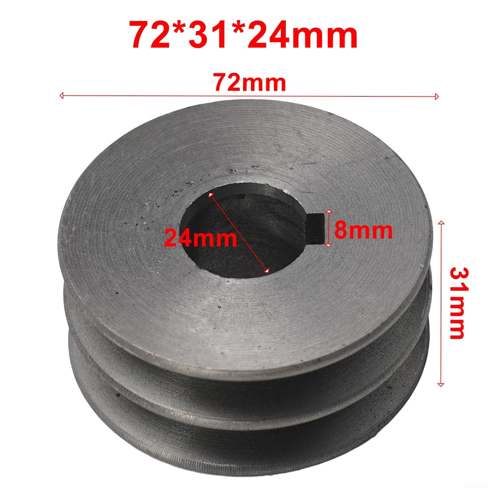 B2-400 Triangle Pulley B Type Double Slot 2B Outer Diameter 400 Cast Iron Motor Belt Pulley 5 thumbnail image