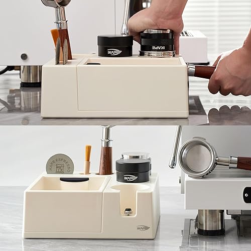 Miniatura 6 de IKAPE Caja organizadora de café expreso, para almacenamiento de 51, 54, 2.283 in, distribuidor, portafiltro y accesorios de pantalla de disco, base