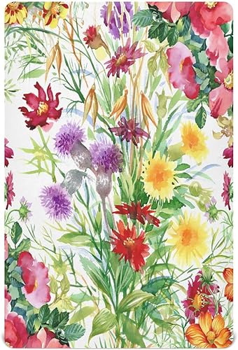 Kigai Fitted Crib Sheet for Boys & Girls Colorful Flowers Soft Breathable Unisex Baby Sheets for Standard Crib and Toddler Mattresses 39 x 27 in