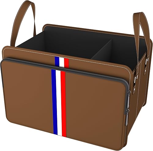 Homeve Organizador de maletero para automóvil, organizador plegable impermeable de 3 compartimentos, almacenamiento plegable para accesorios de