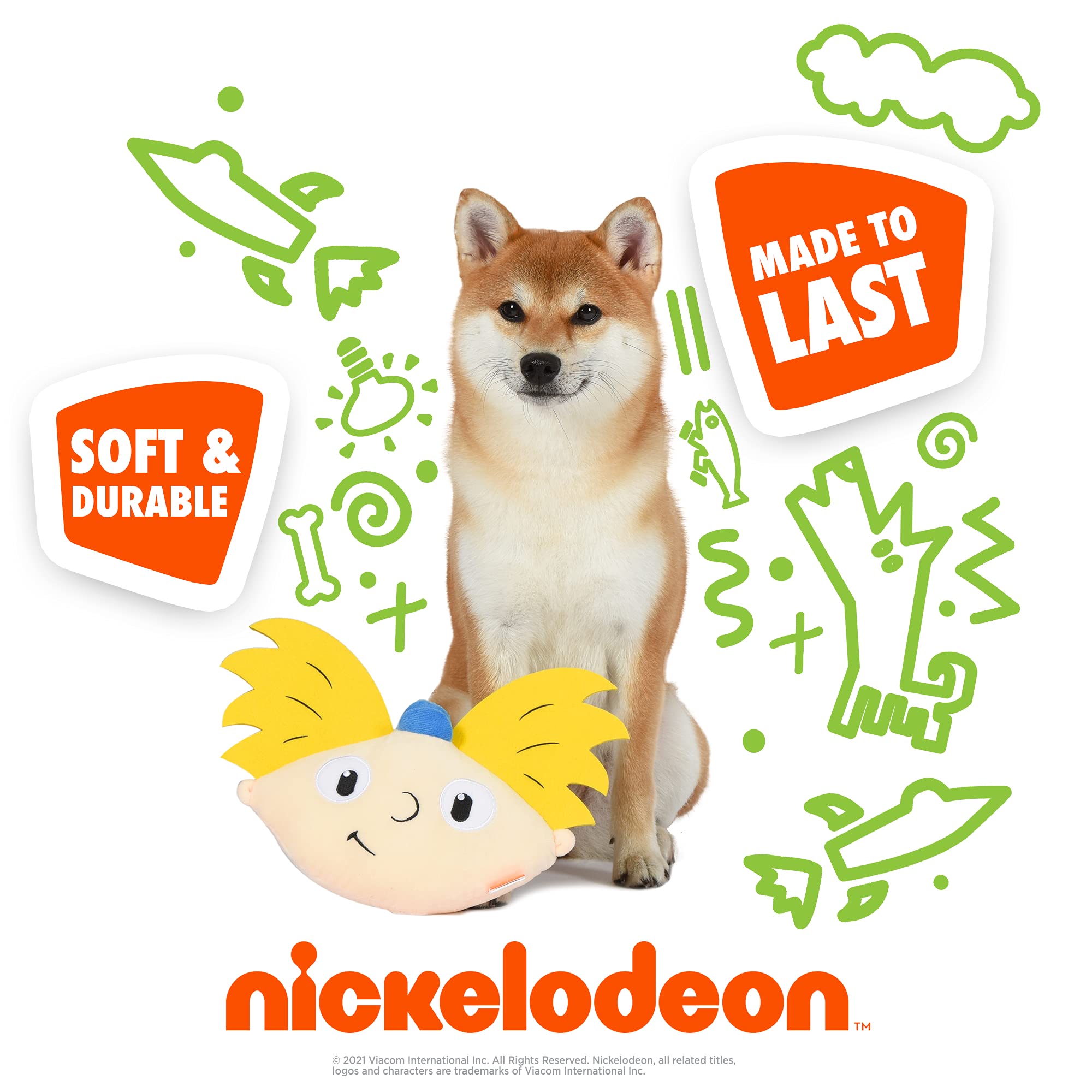 Snapklik.com : Nickelodeon Hey Arnold Football Head Plush Dog Toy