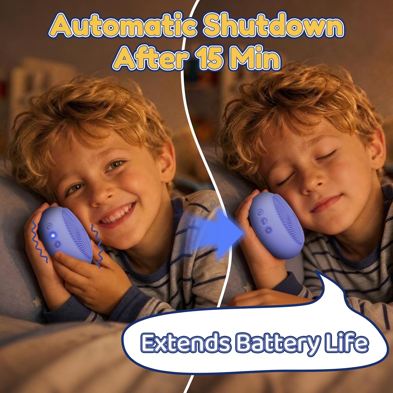 Sensory Toys for Kids with Autism,Fimeetoy Vibrating Sensory Pebble Fidget Toy,Portable Autism Sensory Product,ADHD Tool,Silicone Sensory Brush for Sensory Room,Buzz Buddy for Special Needs Kids | 3 Vibration Intensities, USB Rechargeable, 15-Min Auto Shut-Off, Gentle Warming Function